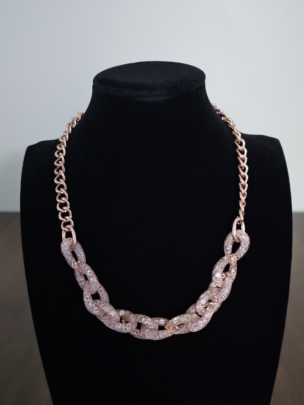 Betsey Johnson Cuban Link Glitter Chain  Necklace - Women Jewelry